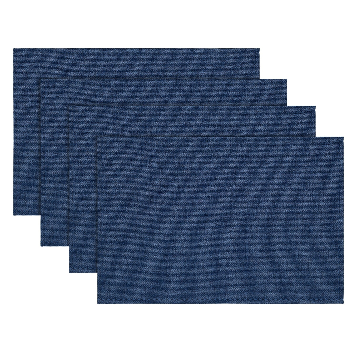 Sm:)e Navy Blue Placemats 12 x 18 Inch Set of 4, Seasonal Washable Kitchen Dining Table Decoration for Home Party,240g£¨0.53lb£©
