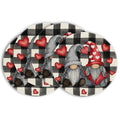 Sm:)e Buffalo Plaid Hearts Gnomes Love Valentine Round Placemats Set of 4, 15 Inch