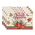 Smile Ice Cream Gingerbread Sweet Christmas Placemats Set of 4, 12 x 18 Inch