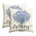 Sm:)e Lavender vasel Spring Pillow Covers Set of 2,18x18 Inch
