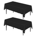 Sm:)e 2 Pack Black Tablecloth Polyester 60x84 Inch 4ft Table