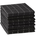 Sm:)e Microfiber Dish Cloth Set, Soft and Super Absorbent, Black Plaid, 6 Count