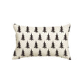 Sm:)e Christmas Tree Throw Pillow Cover 12 x 20 inch Beige, Winter Holiday Decor for Sofa
