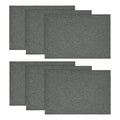Sm:)e Grey Placemats 12 x 18 Inch Set of 6, Seasonal Washable Kitchen Dining Table Decoration for Home Party,240g£¨0.53lb£©
