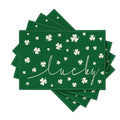 Smile Green Lucky Shamrock St. Patrick's Day Placemats 12 x 18 Inch Set of 4