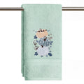 Sm:)e 1 Pc Stacked Blue Gourd Maple Leaf Twisted Vine Embroidered Fall Hand Towel, 100% Cotton Soft Home Kitchen Decor Towel, 18 x 26 Inch