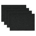 Sm:)e Black Placemats 12 x 18 Inch Set of 4, Seasonal Washable Kitchen Dining Table Decoration for Home Party,240g£¨0.53lb£©