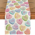 Sm:)e Ture Love Heart Valentine's Day Table Runner 13x72 Inch