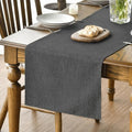 Sm:)e Grey Table Runner 13x60 Inch, Seasonal Washable Kitchen Dining Table Decoration for Home Party