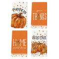 Sm:)e Pumpkin Give Thanks Kitchen Towels Fall Dish Towels Set of 4, 18x26 Inch Autumn Harvest Farmhouse Decoration Hand Towels