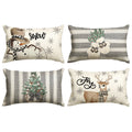 Sm:)e Seasonal 12â€?x 20â€?Gray Polyester Decorative Pillow Covers, Easy Care (4 Count)