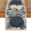 Sm:)e Blue Pumpkin Fall Table Runner 13x72 Inch, Thanksgiving Decorations for Kitchen Dinning Home Party