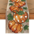 Sm:)e Polka Dot Pumpkin Fall Table Runner 13x90 Inch,Seasonal Autumn Holiday Home Kitchen Dining Decorations