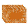 Smile Eucalyptus Leaves Fall Placemats Set of 4, 12x18 Inch Seasonal Autumn Thanksgiving Table Mats for Table Runner Kitchen Dining Decoration