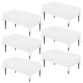Sm:)e 6-Pack White Polyester Tablecloth 60x84 Inch