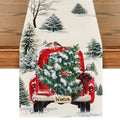 Sm:)e Watercolor Red Christmas Table Runner 13 x 60 Inch