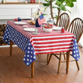 Sm:)e American Flag Patriotic 4th of July Tablecloth 60 x 84 Inch
