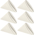 Sm:)e 17x17 inch 6 Pack Satin Napkins for Dinner Lunch Wedding Party, Silky Smooth Washable, Polyester, Beige, Square