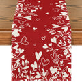 Sm:)e Flower Red Heart Valentine's Day Table Runner 13x108 Inch