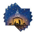 Smile The Lord Blue Sky Christmas Placemats Set of 4, 12x18 Inch Seasonal Winter Holy Night Table Mats