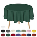 Sm:)e Stain and Wrinkle Resistant Fitable Hunter Green Table Cloth 70 Inch Round, Reusable and Washable Polyester Fabric Table Covers for Party, Wedding and Banquet Decoration 6ft Table