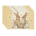 Sm:)e Bunny Easter Rabbits Eggs Easter Placemats Set of 4, 12 x 18 Inch
