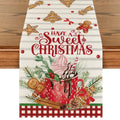 Sm:)e Ice Cream Gingerbread Sweet Christmas Table Runner, Seasonal Winter Kitchen Dining Table Decoration for Home Party Indoor 13x60 Inch
