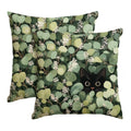 Sm:)e Eucalyptus Black Cat Spring Pillow Covers Set of 2,18x18 Inch