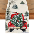 Sm:)e Watercolor Red Christmas Table Runner 13 x 60 Inch