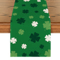 Sm:)e Green Shamrock St. Patrick's Day Table Runner 13x72 Inch