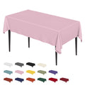 Sm:)e Stain and Wrinkle Resistant Fitable Pink Table Cloth Rectangle 60x104 Inch, Reusable and Washable Polyester Fabric Table Covers for Party, Wedding and Banquet Decoration 6ft Table