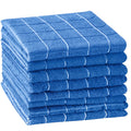 Sm:)e Microfiber Dish Cloth Set, Soft and Super Absorbent, Blue Plaid, 6 Count