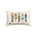 Sm:)e Nutcracker Winter Merry Christmas Throw Pillow Cover 12 x 20 Inch, Winter Holiday Decor for Sofa