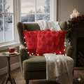 Sm:)e Red Christmas Tree Soft Plush Faux Fur Pillow Covers 18x18 Inch Set of 2 Outdoor Sofa Holiday Festivals Winter Home Decor