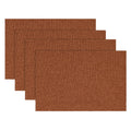 Sm:)e Rusty Orange Placemats 12 x 18 Inch Set of 4, Seasonal Washable Kitchen Dining Table Decoration for Home Party,240g£¨0.53lb£©