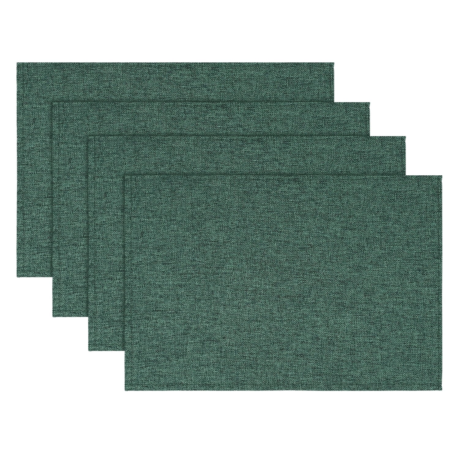 Sm:)e Forest Green Placemats 12 x 18 Inch Set of 4, Seasonal Washable Kitchen Dining Table Decoration for Home Party,240g£¨0.53lb£©