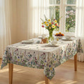 Sm:)e Spring Floral Tablecloth 52x70 Inch, Washable Table Cover for Party Picnic Dinner Decor