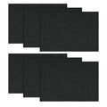 Sm:)e Black Placemats 12 x 18 Inch Set of 6, Seasonal Washable Kitchen Dining Table Decoration for Home Party,240g£¨0.53lb£©