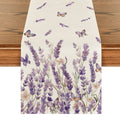 Sm:)e Lavender Spring Table Runner Placemats Set of 4, 12 x 18 Inch, Floral Decorative Rustic Farmhouse Table Decoration for Kitchen Dinning