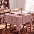 Sm:)e Pink Royal Stewart Tartan Plaid Tablecloth, Rectangle 55 x 84 Inch, Wrinkle-Resistant & Machine Washable Classic Check Table Cover for Dinner/Party Decoration/Holiday