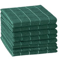 Sm:)e Microfiber Dish Cloth Set, 6 Soft and Super Absorbent Green Plaid Hand Towels