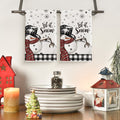 Sm:)e Let it Snow Snowman Winter Christmas Kitchen Dish Towels Set of 2 18x26 Inch