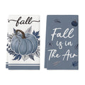 Sm:)e Blue Pumpkin Fall Dish Towels Set of 2, 18x26 Inch, Farmhouse Autumn Home Kitchen Decor Hand Towels