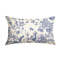 Sm:)e Chinoiserie Grandmillennial Flowers Birds Blue and White Throw Pillow Cover, 12 x 20 Inch Cushion Case Outdoor Decoration for Sofa Couch Farmhouse