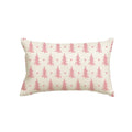 Smile Pink Christmas Tree Throw Pillow Cover, 12 x 20 inch