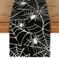 Smile Spider Web Halloween Table Runner 13 x 72 Inch