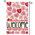 Sm:)e XOXO Pink Love Heart Valentines Day Garden Flag 12x18 Inch