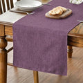 Sm:)e Purple Table Runner 13x72 Inch, Seasonal Washable Kitchen Dining Table Decoration for Home Party
