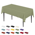 Sm:)e Stain and Wrinkle Resistant Fitable Fern Green Table Cloth Rectangle 60x84 Inch, Reusable and Washable Polyester Fabric Table Covers for Party, Wedding and Banquet Decoration 4ft Table