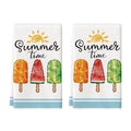 Sm:)e Ice Cream Summer Kitchen Dish Towels 18x26 Inch Set of 2